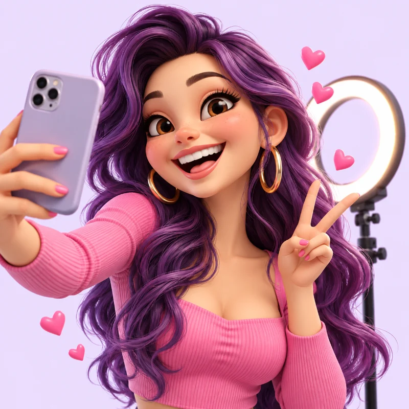 Milena – twórczyni social mediów nagrywająca selfie